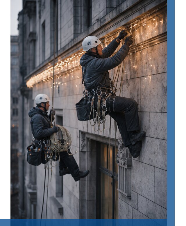 Монтаж новогодней иллюминации в Норильске от 8827 р. | ВЫСОТНИК-Нрл