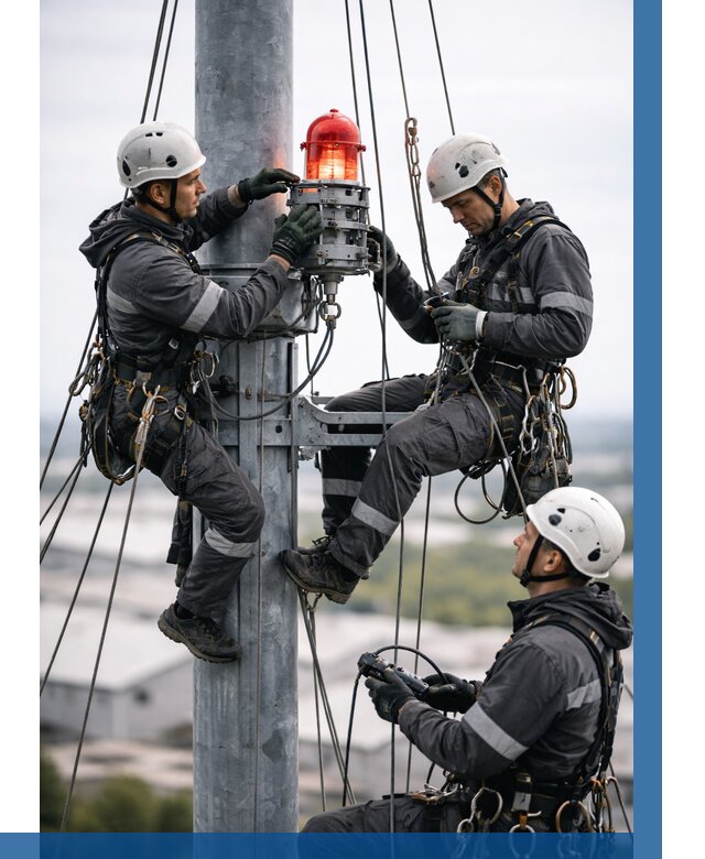 Монтаж заградительных огней в Норильске от 8827 р. | ВЫСОТНИК-Нрл