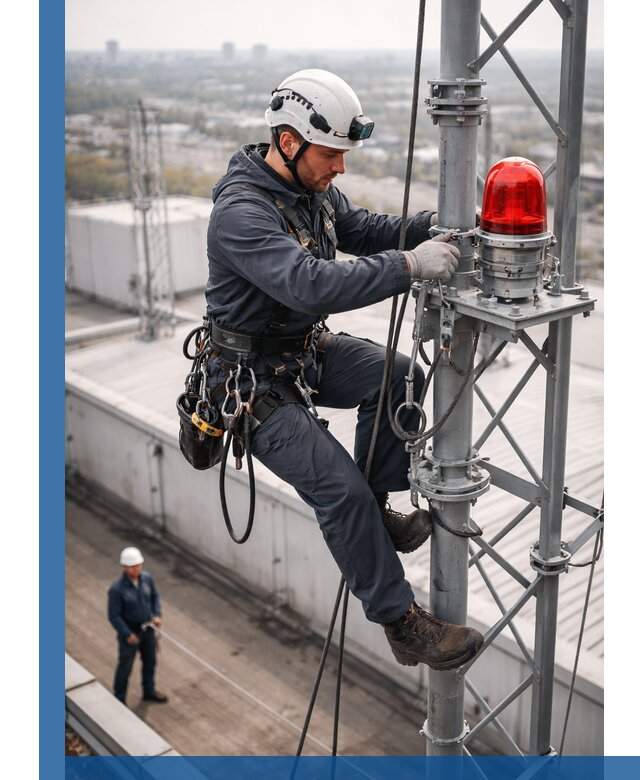 Монтаж заградительных огней и обслуживание объектов в Норильске
