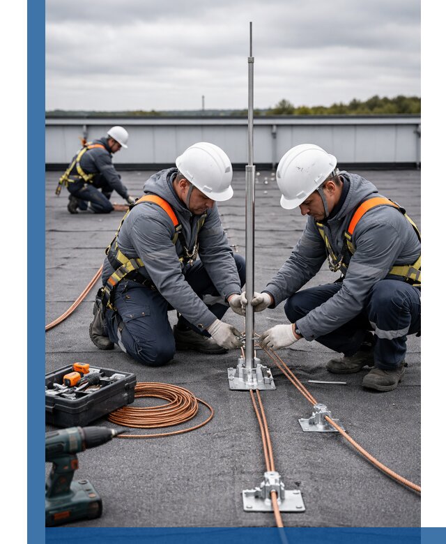 Монтаж молниезащиты на кровле в Норильске под ключ с гарантией