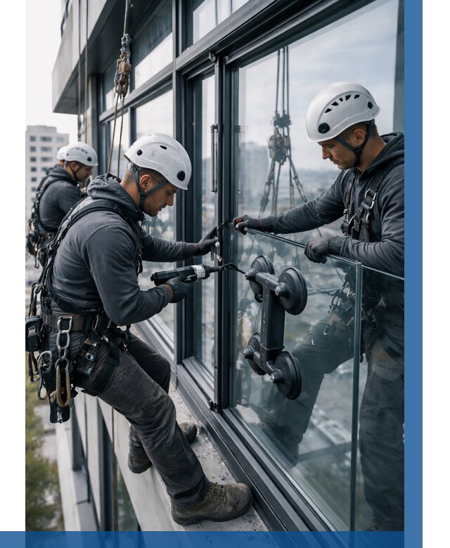 Витражное остекление зданий в Норильске от 3635 р. | ВЫСОТНИК-Нрл