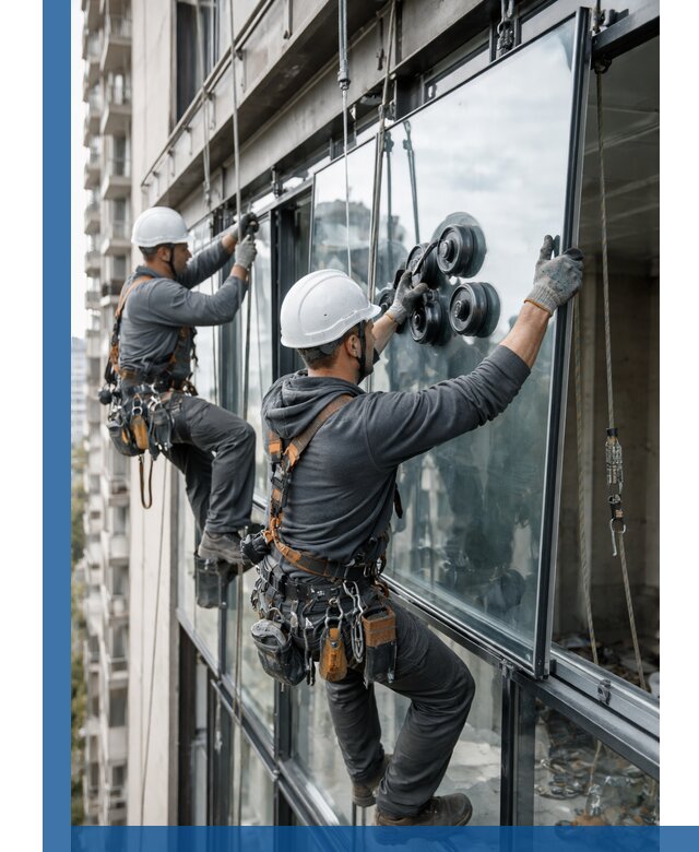 Витражное остекление фасадов и лоджий в Норильске под ключ