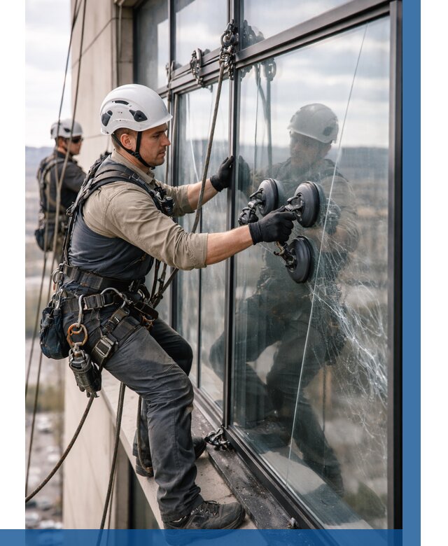 Замена стекла в витраже в Норильске под ключ от 8827 р. | ВЫСОТНИК-Нрл