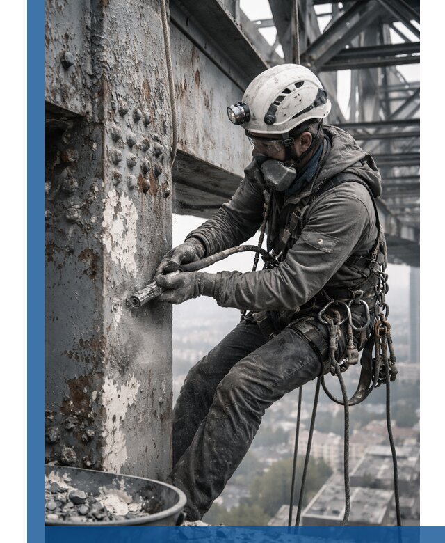 Удаление старой краски с металлических конструкций в Норильске