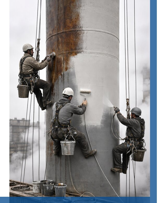 Покраска дымовых труб в Норильске от 8827 р. | ВЫСОТНИК-Нрл