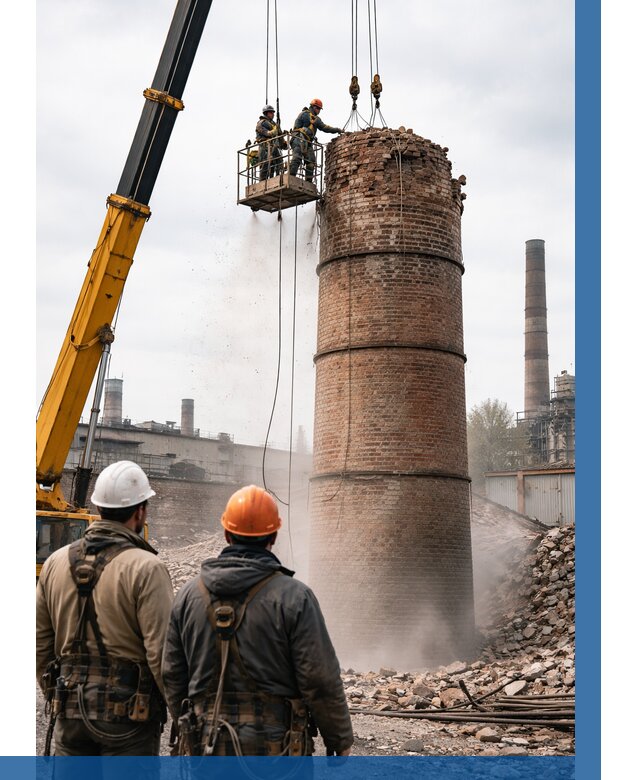 Демонтаж дымовой трубы в Норильске от 93465 р. | ВЫСОТНИК-Нрл, смета