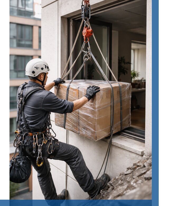 Подъем груза через окно в Норильске от 4673 р. | ВЫСОТНИК-Нрл