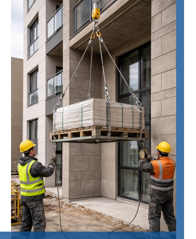 Подъем керамогранита на этаж в Норильске от 3635 р. | ВЫСОТНИК-Нрл