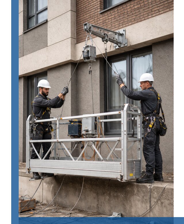 Монтаж и подъем фасадной люльки в Норильске с гарантией безопасности