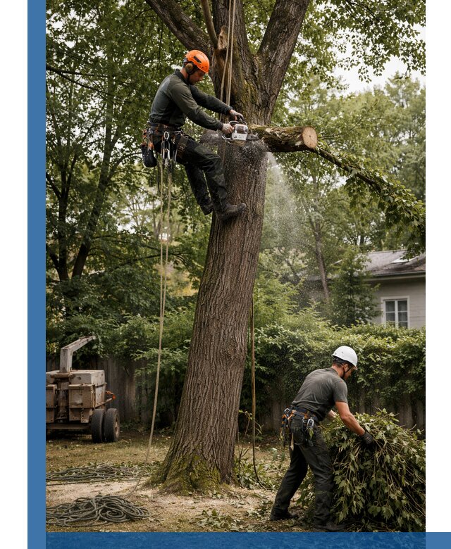 Кронирование деревьев в Норильске, безопасная высотная обрезка