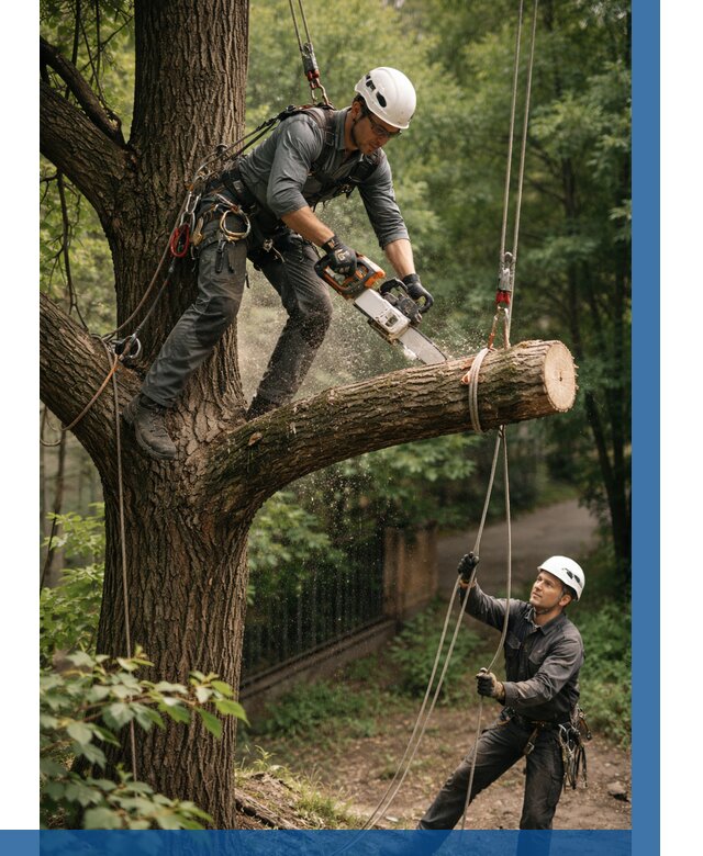 Спил деревьев альпинистами в Норильске от 8308 р. | ВЫСОТНИК-Нрл