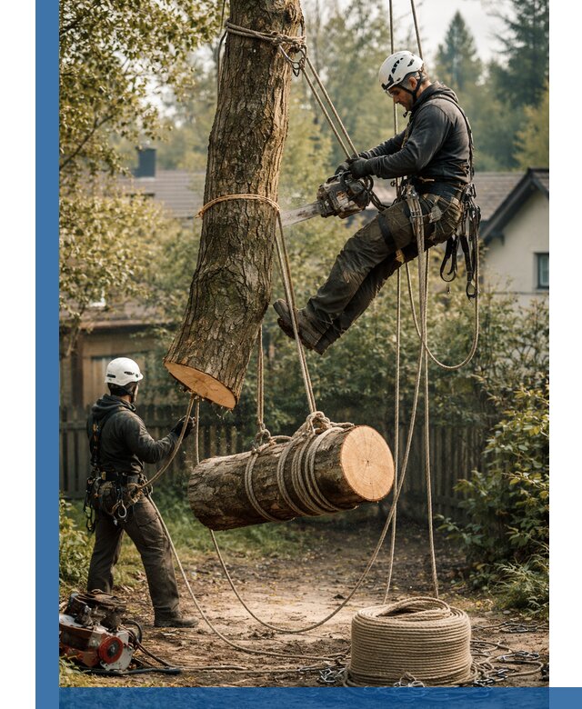 Валка деревьев частями в Норильске, безопасно и аккуратно