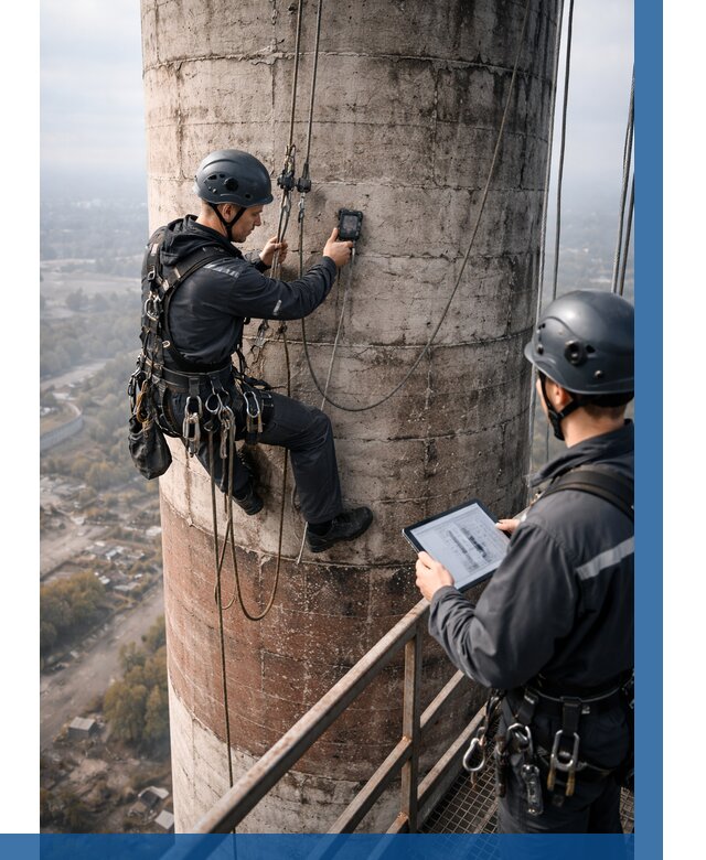 Обследование дымовой трубы в Норильске от 8308 р. | ВЫСОТНИК-Нрл