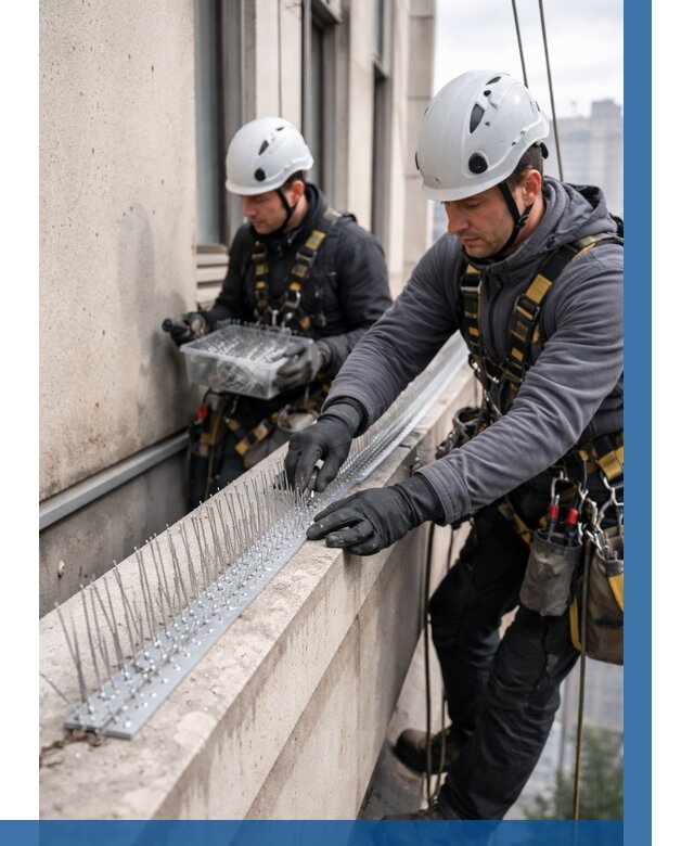 Установка шипов от птиц в Норильске от 883 р. | ВЫСОТНИК-Нрл